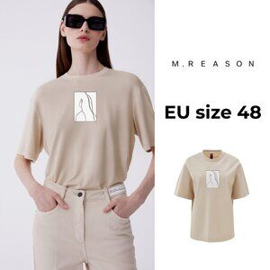M. Reason Tan Minimalist Graphic Tee